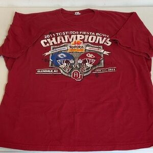 OU Sooners 2011 Champions Red Fiesta Bowl T-Shirt Size XXL